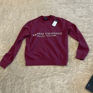 Armani Exchange Maroon Crewneck